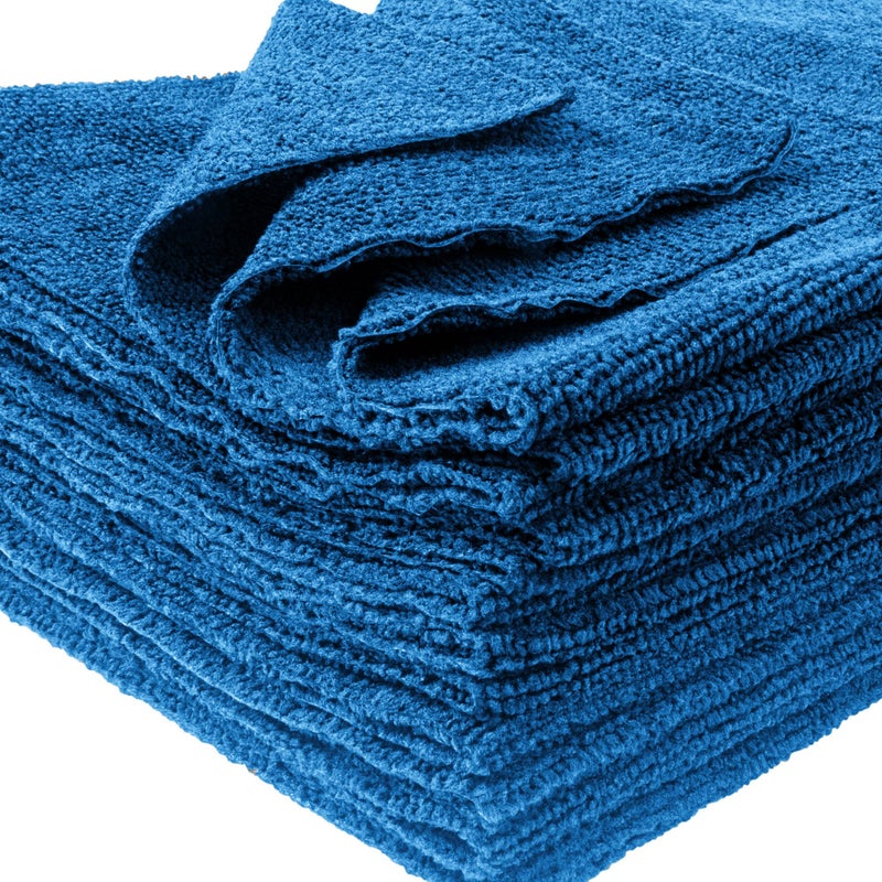 Eurow Ultrasonic Cut 300 GSM Microfiber Cleaning Towels, Streak-Free, Lint-Free, Ultra Absorbent, Scratch-Safe, for Auto Detailing, Home, Kitchen & Multipurpose Use, 16x16, 12-Pack, Blue - Image 2